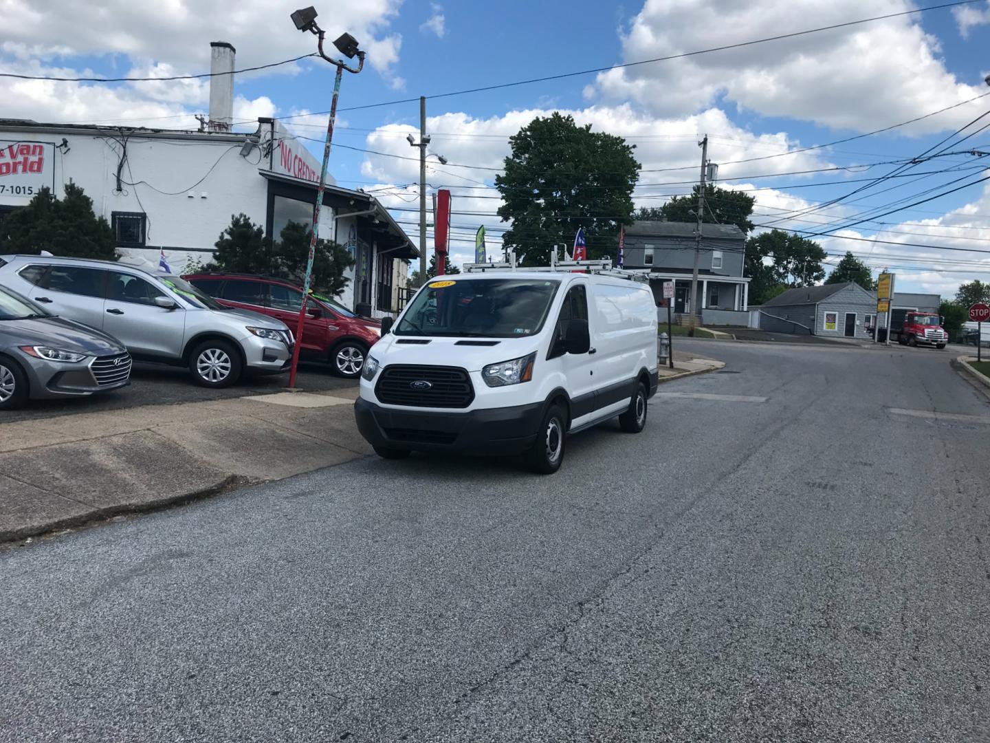 2018 White /Gray Ford Transit 150 Low Roof (1FTYE1YM7JK) with an 3.7 V6 engine, Automatic transmission, located at 577 Chester Pike, Prospect Park, PA, 19076, (610) 237-1015, 39.886154, -75.302338 - Photo#1